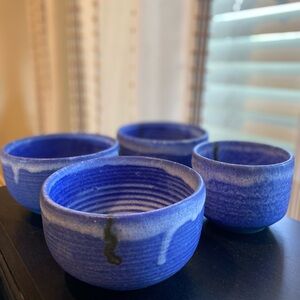 ❗️ McCarty’s Blue Pottery Bowls In Perfect Condition. 4 Sold together.